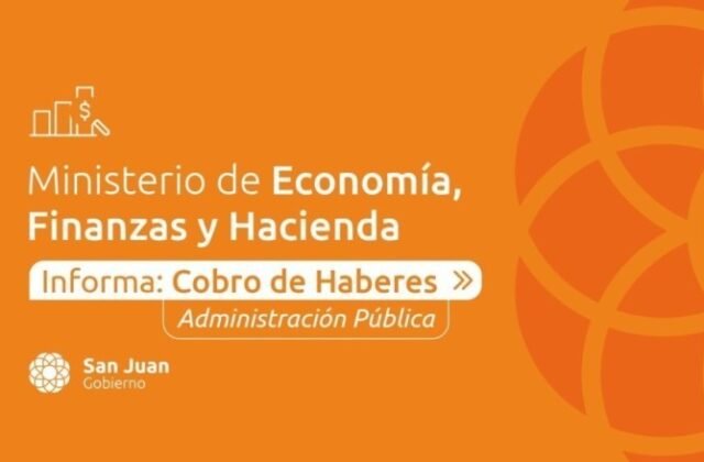 San Juan: Los empleados públicos tendrán acreditados sus haberes el 31 de octubre