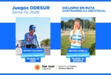 El ciclismo sanjuanino le dio dos medallas a Argentina: Oro para Mateo Kalejman y bronce para Delfina Dibella