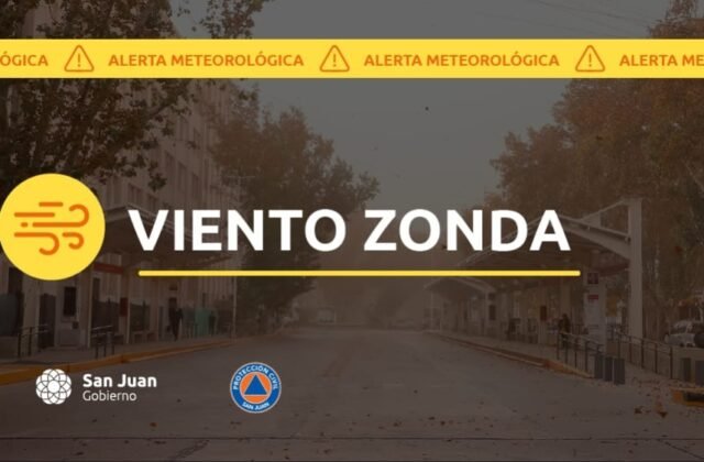San Juan: Alerta Meteorológica por Viento Zonda para este lunes 7 de septiembre