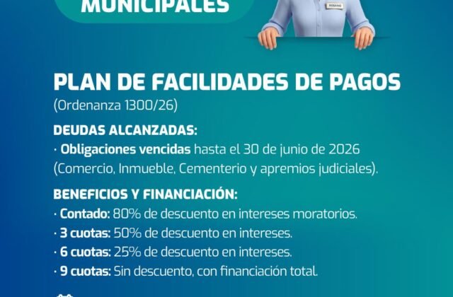 Mendoza: Lavalle lanzó planes de pago para regularizar deudas por tasas municipales
