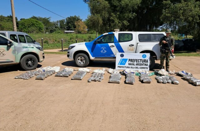 Nacionales: Prefectura secuestró más de 63 kilos de droga durante un operativo en Chaco