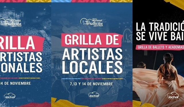 La Municipalidad de Jáchal confirmó la grilla artística completa para la 65.° edición de la Fiesta Nacional de la Tradición 2026